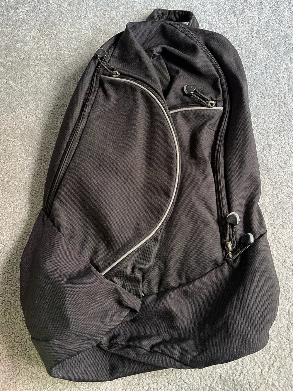 Nike Sling Backpack Black Vintage Y2K single strap  asymmetrical sling  Bag